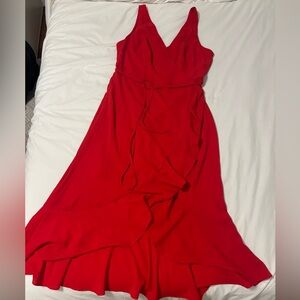 Vintage Elegant Red Women's Dress